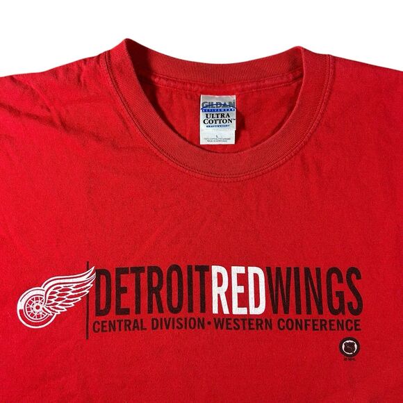 VTG Detroit Redwings Graphic Shirt Men’s Large LOT OF 2 Heavyweight NHL Hockey - Picture 3 of 16
